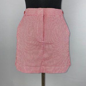 Theory 0 Multicolor Striped Mini Skirt Side Waist Button Adjustments